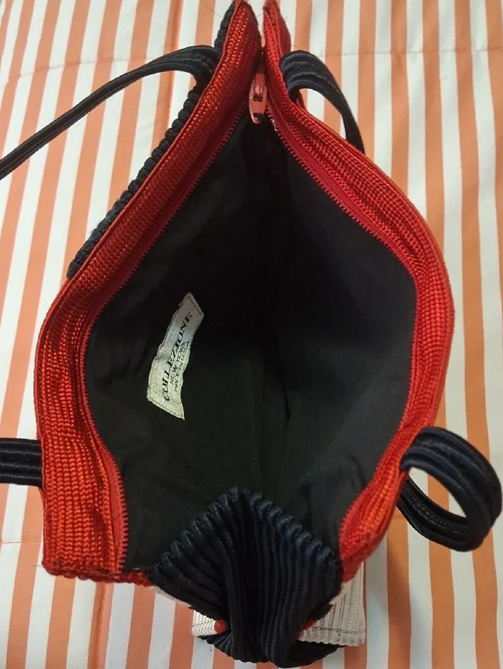 Striped Red, White & Navy Women's Mini Tote Bag.  '